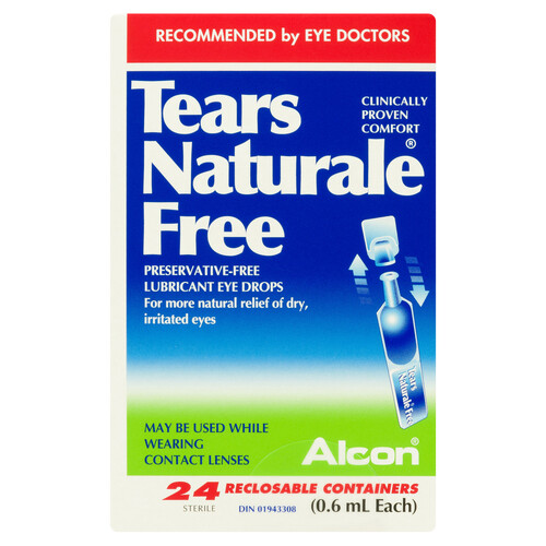 Alcon Tears Naturale Eye Drops Free 24 Use 24 x 0.6 ml