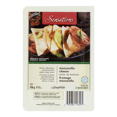 Sensations Sliced Cheese Mozzarella 8 Slices 170 g