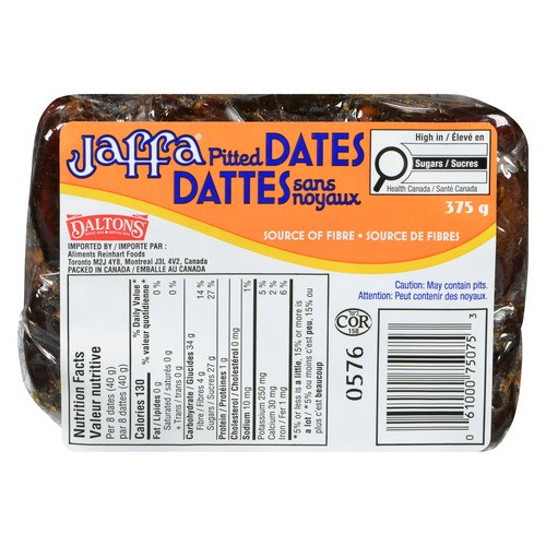 Jaffa Pitted Bar Dates 375 g