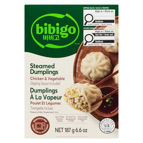Bibigo Frozen Steamed Dumplings Chicken & Vegetable 187 g