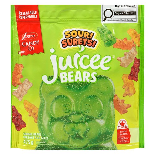 Dare Juicee Bears Candy Sour Gummie Bears 475 g