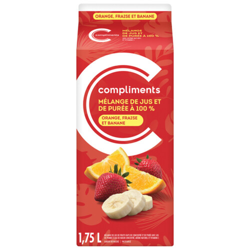 Compliments Juice Blend Orange Strawberry Banana 1.75 L