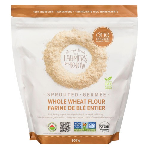 One Degree Organic Foods Whole Wheat Flour Sprouted 907 g