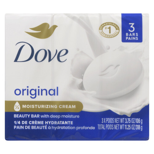 Dove Beauty Bar White For Healthy-Looking Skin 3 x 106 g 