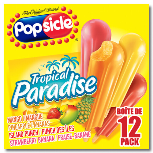 Popsicle Ice Pops Tropical Paradise 12 x 48 ml