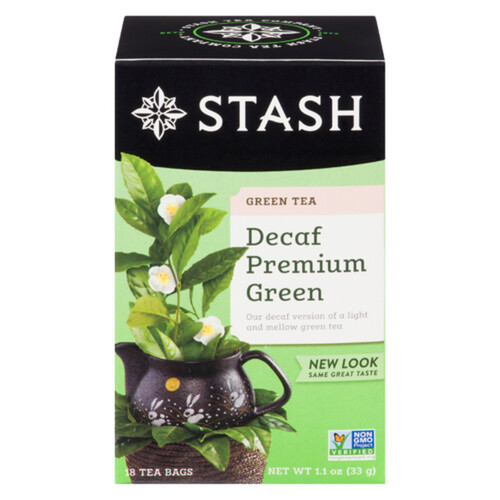 Stash Caffeine-Free Green Tea Decaf Premium Green 18 Tea Bags