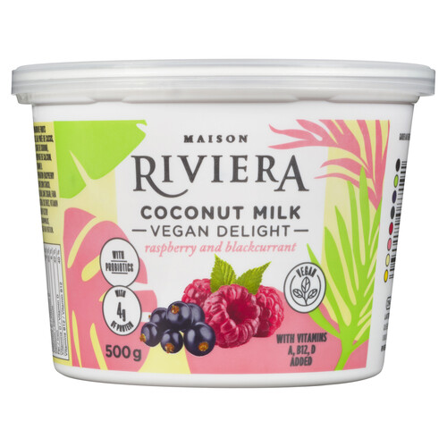 Riviera Vegan Delight Coconut Milk Raspberry & Blackcurrant 500 g