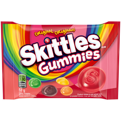 Skittles Original Gummy Candy Full Size Bag 57 g