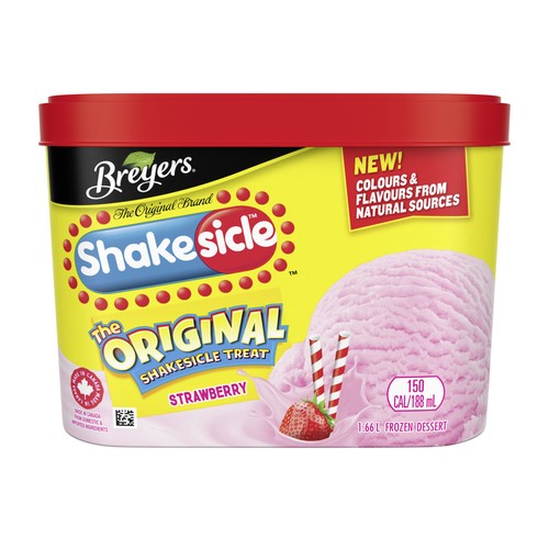 Breyers Shakesicle Frozen Dessert Strawberry 1.66 L