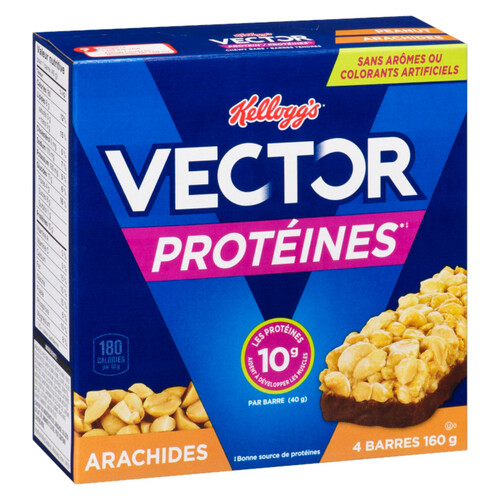 Kellogg's Vector Protein Cereal Bars Peanut 4 x 40 g