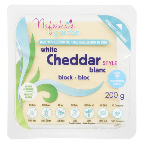 Nafsika's Garden Block Cheese White Cheddar Style 200 g