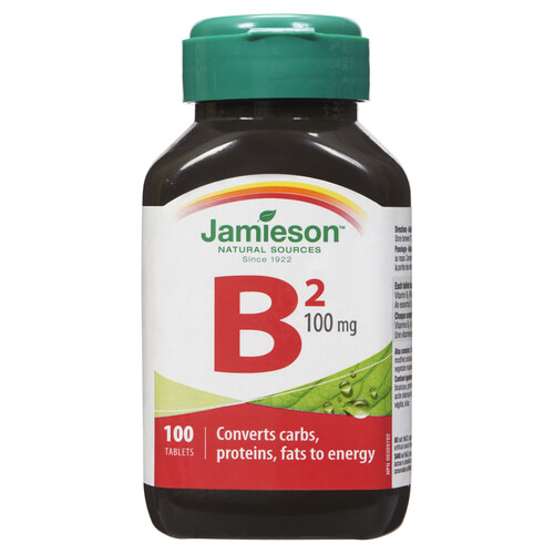 Jamieson 100 mg Vitamin B2 Tablets 100 Count