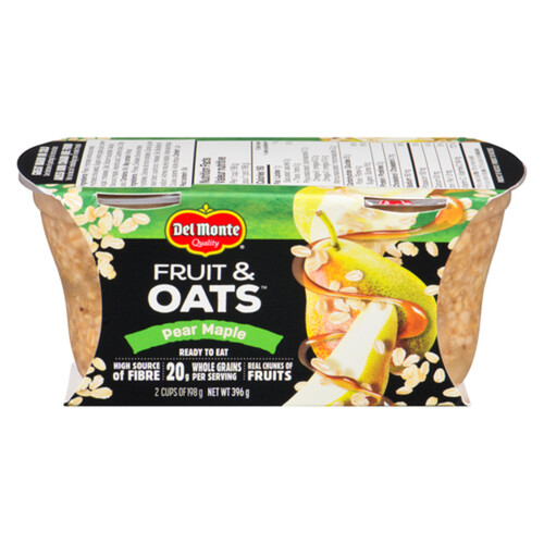 Del Monte Fruits And Oats Cups Pear Maple 396 ml