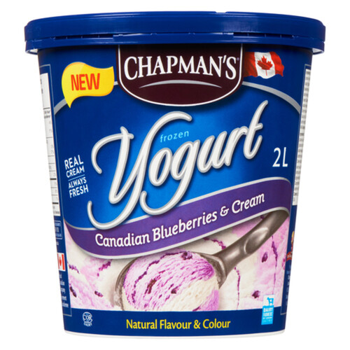 Chapman's Frozen Yogurt Canadian Blueberries & Cream 2 L