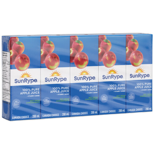 SunRype Juice Pure Apple Boxes 5 x 200 ml