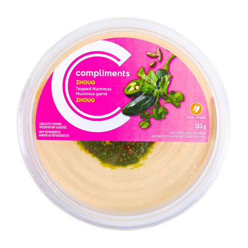 Compliments Topped Hummus Zhoug 283 g