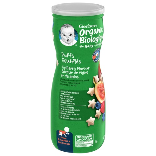 Gerber Organic Puffs Fig Berry Baby Snacks 42 g