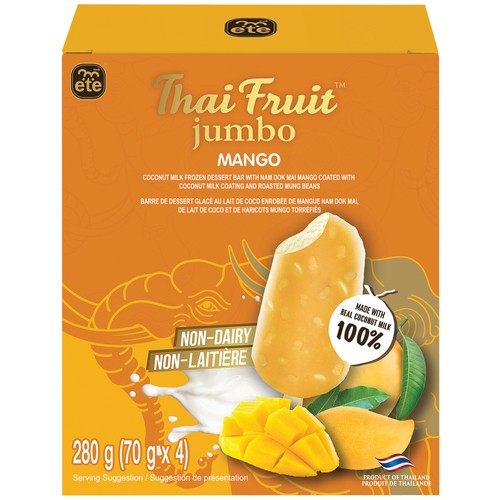 ETE Frozen Dessert Bar Coconut Milk With Nam Dok Mai Mango Coated 4 x 70 g