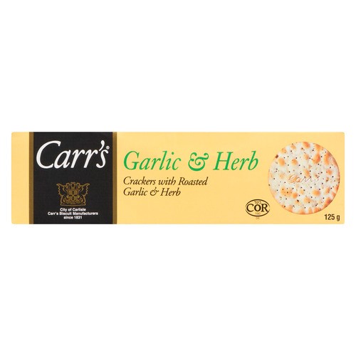 Carr's Crackers Roasted Garlic & Herb 125 g