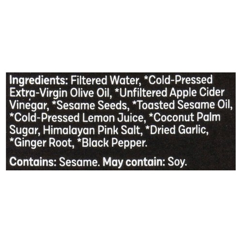 Bio Raw Plant Based Salad Dressing & Marinade Sesame 250 ml