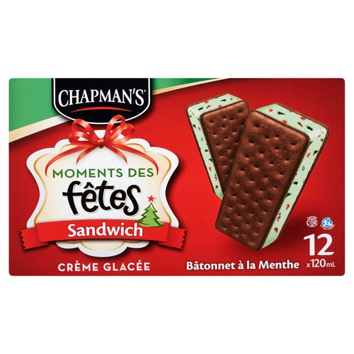 Chapmans Ice Cream Sandwich Peppermint 12 x 120 ml
