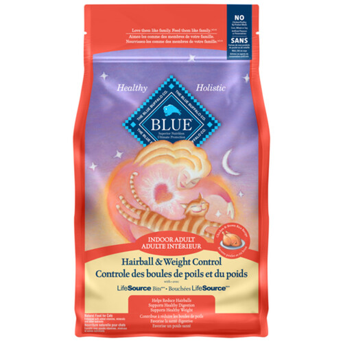 Blue Buffalo Indoor Hairball/Weight Dry Cat Food Chicken & Brown Rice 2.2 kg