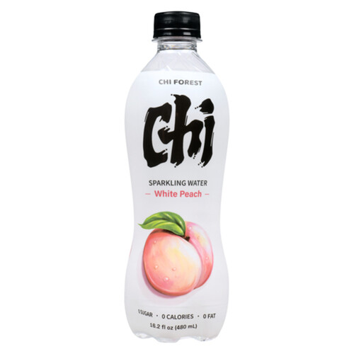 Chi Forest Sparkling Water White Peach 480 ml (bottle)