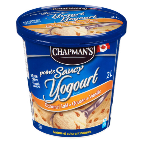 Chapman's Frozen Yogurt Vanilla Bean and Salty Caramel 2 L