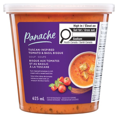 Panache Soup Tuscan-Inspired Tomato & Basil Bisque 625 ml