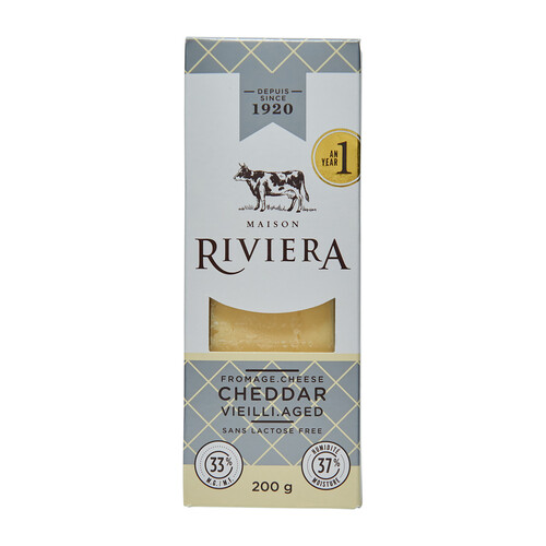 Riviera Lactose-Free Cheese Aged 1 Year Cheddar 200 g