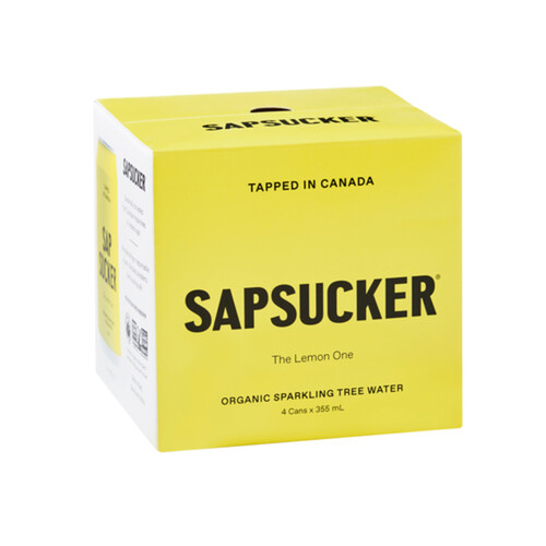 Sapsucker Organic Tree Water The Lemon One 4 x 355 ml (cans)