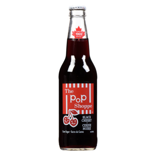 The PoP Shoppe Soft Drink Black Cherry 355 ml (bottle)