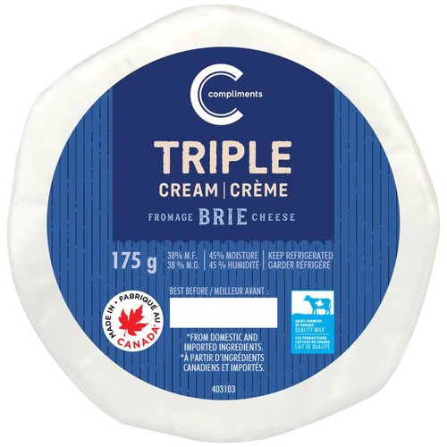 Compliments Brie Cheese Triple Cream 175 g