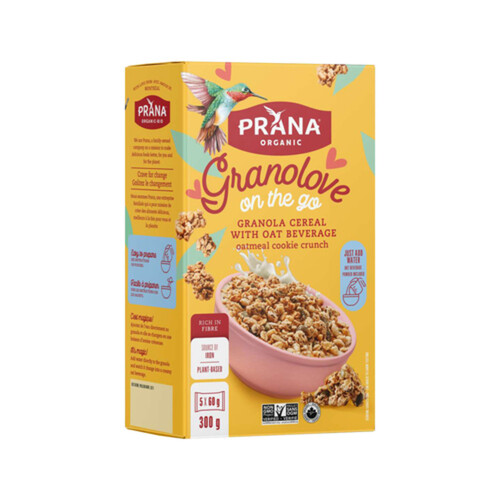 Prana Organic Granolove Cereal Oatmeal Cookie Crunch 300 g