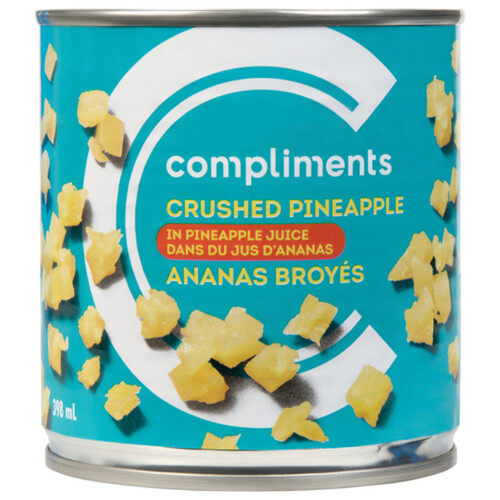 Compliments Canned Crushed Pineapple In Juice 398 ml