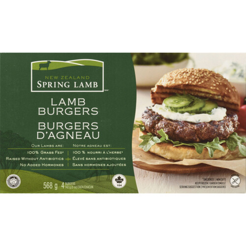 New Zealand Frozen Lamb Burgers 568 g