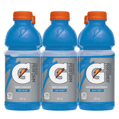 Gatorade Sports Drink Cool Blue Raspberry 6 x 591 ml (bottles)