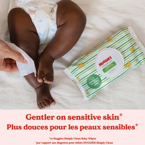 Huggies Baby Wipes Natural Care Sensitive Unscented 56 Count