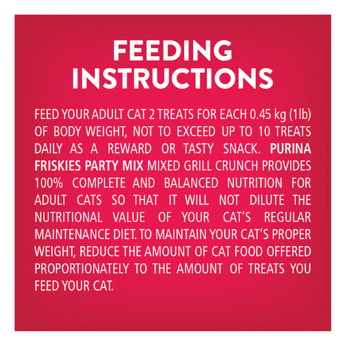Friskies Cat Treats Party Mix Mixed Grill Crunch with Real Chicken 170 g