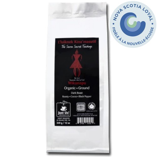Just Us! Seven Sacred Organic Whole Bean Dark Roast 340 g