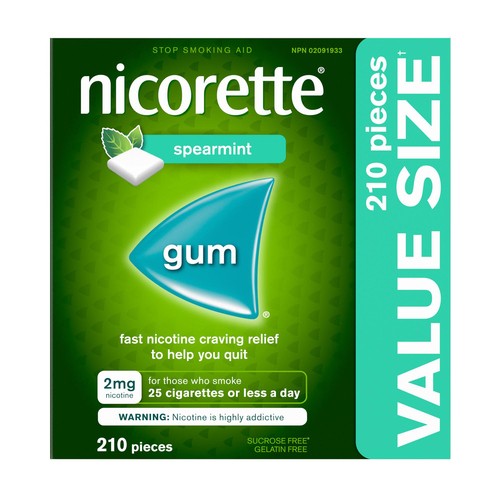 Nicorette Gum Nicotine 2 mg Spearmint Flavour 210 Pieces