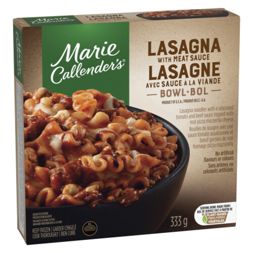 Marie Callender's Frozen Meal Bowl Lasagna With Meat Sauce 333 g