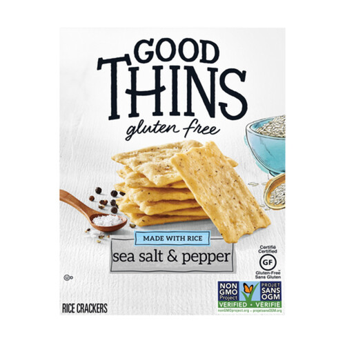 Christie Good Thins Gluten-Free Rice Crackers Sea Salt & Pepper 100 g
