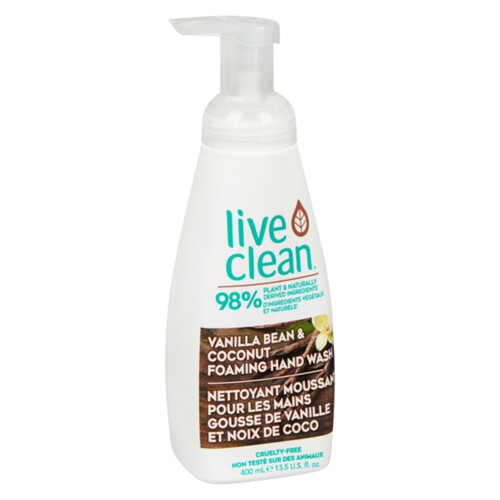 Live Clean Foaming Hand Soap Vanilla Coconut 400 ml