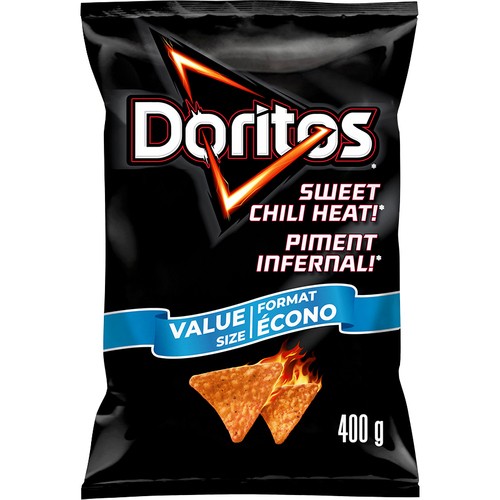 Doritos Tortilla Chips Sweet Chili Heat! Flavoured Value Size 400 g
