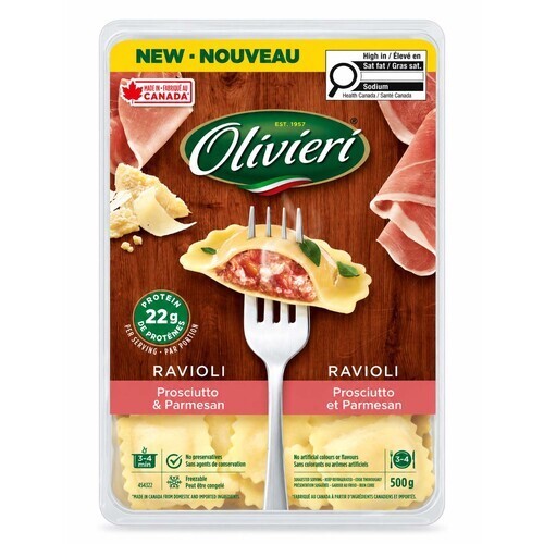 Olivieri Pasta Ravioli Prosciutto & Parmesan 500 g