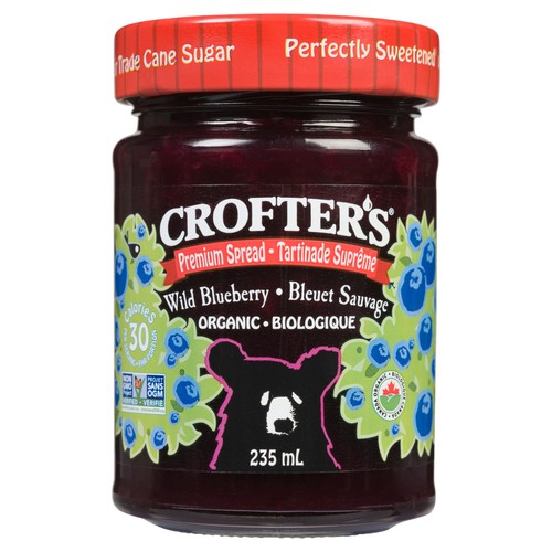 Crofters Organic Premium Spread Wild Blueberry 235 ml