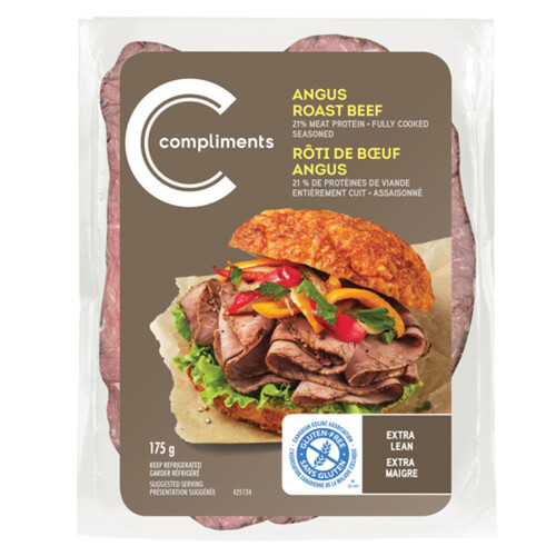 Compliments Extra Lean Roast Angus Beef Sliced Meat 175 g