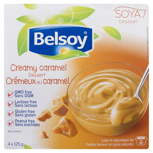 Belsoy Gluten-Free Lactose Free & Nut Free Dessert Creamy Caramel 4 x 125 g