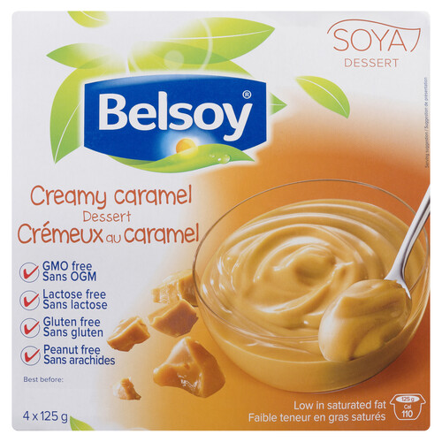 Belsoy Gluten-Free Dessert Creamy Caramel 4 x 125 g